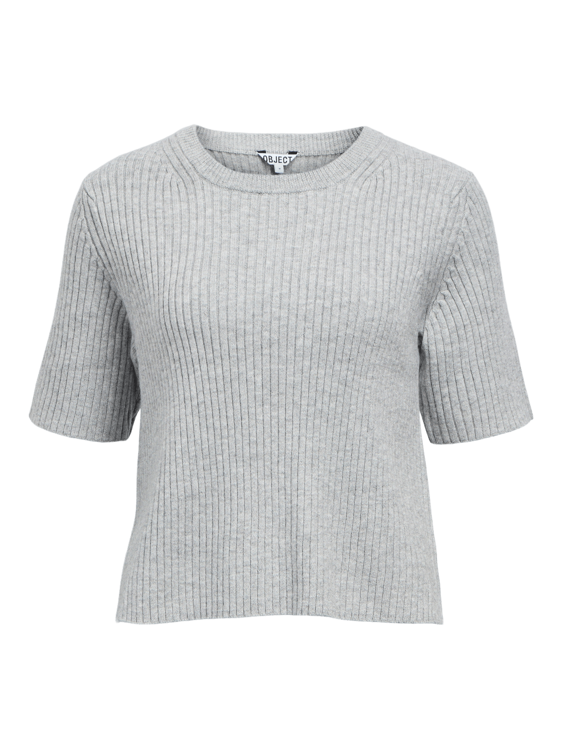 OBJELVA Pullover - Light Grey Melange - VERO MODA & VILA Bergvik